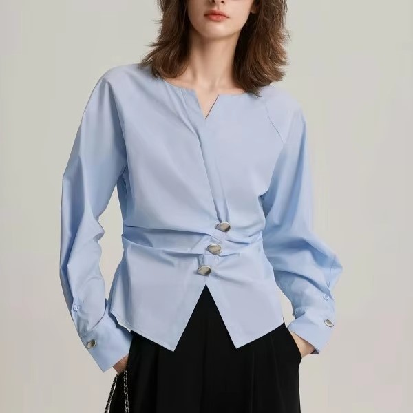 Fashion Womens V Neck Casual Shirt