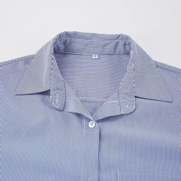 Womens Short Loose Striped Shirt