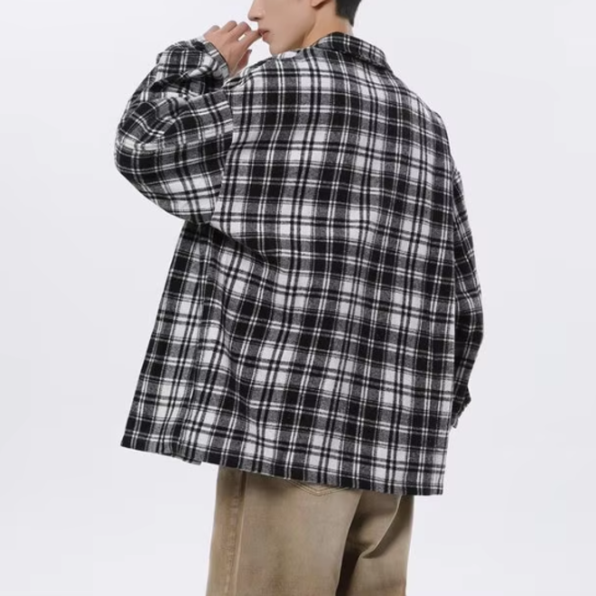 Mens Casual Long Sleeve Single Breasted Shirts