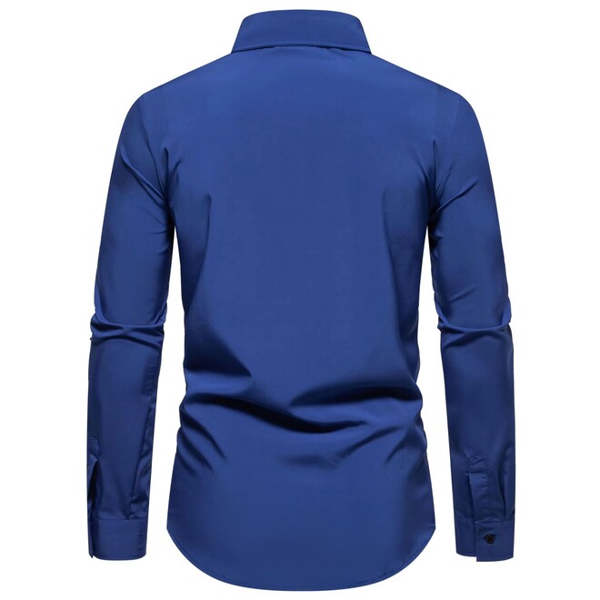 Mens Casual Long Sleeve Basic Shirt