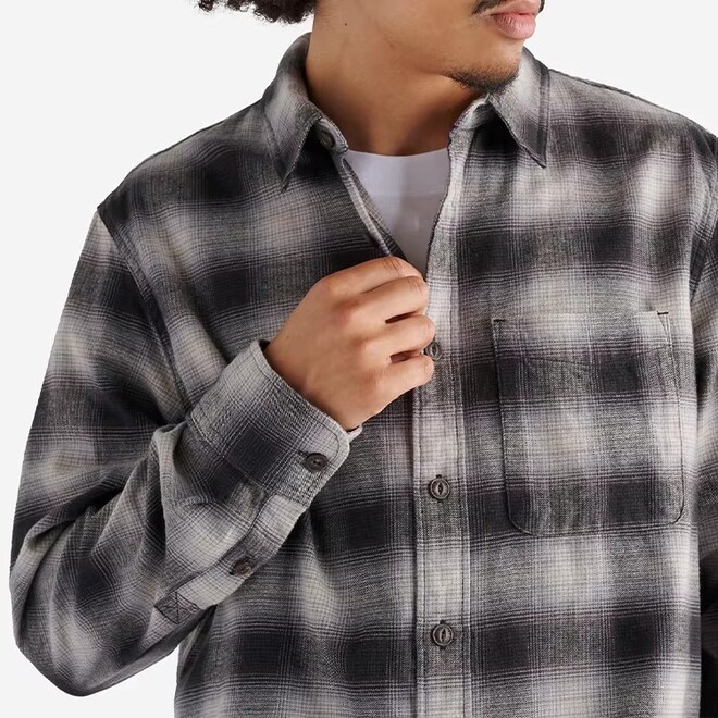 Men Cotton Plaid Flannel Shirt
