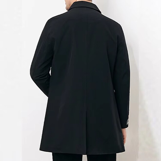 Wholesale 2 Pcs of Autumn Casual Loose Design Business Medium Length Trench Coat For Men