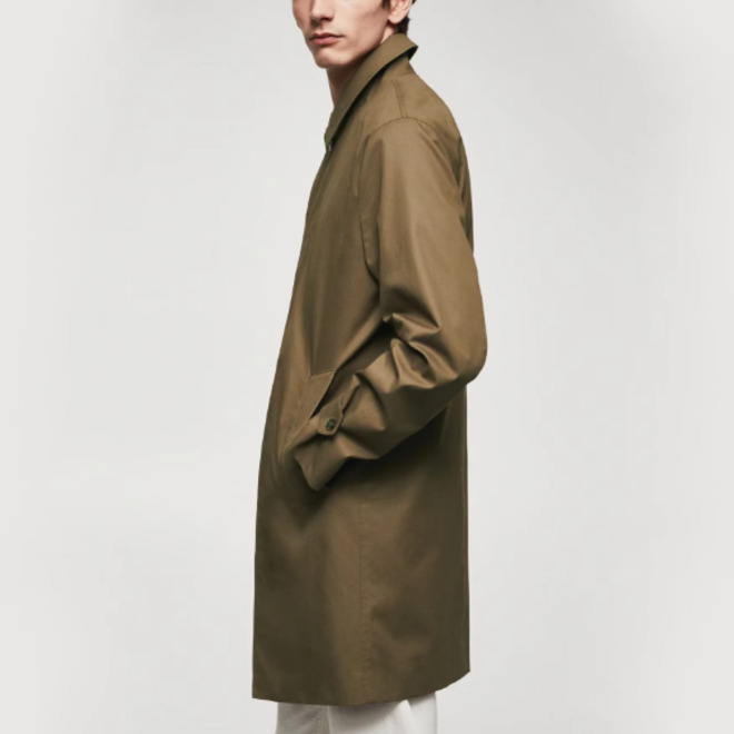 Mens Autumn Slim Fit Trench Coat