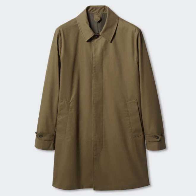 Mens Autumn Slim Fit Trench Coat