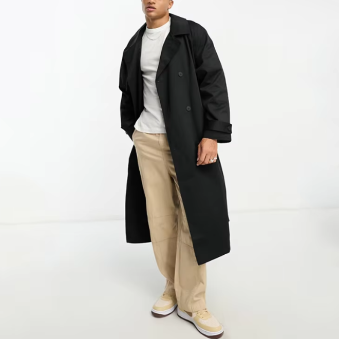 New Autumn Long Quick Dry Trench Coat for Men