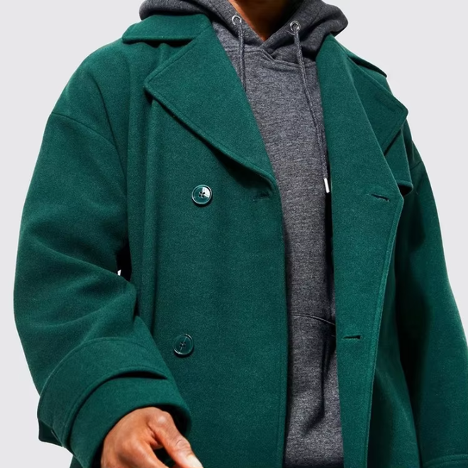 Luxury Wool Mens Double Breasted Trench Coats