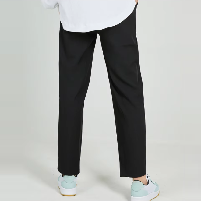 Mens Casual Zipper Long Straight Loose Suit Pants