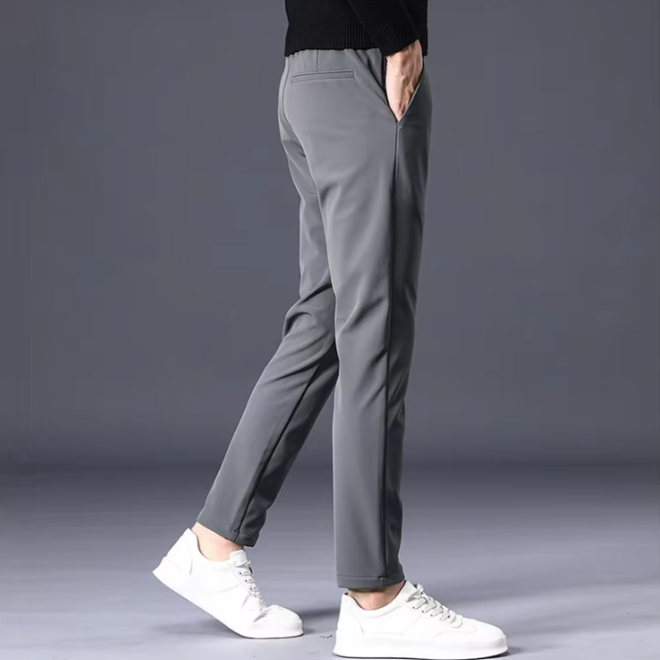 Stretchy Mens Formal Casual Elastic Waist Dress Pants