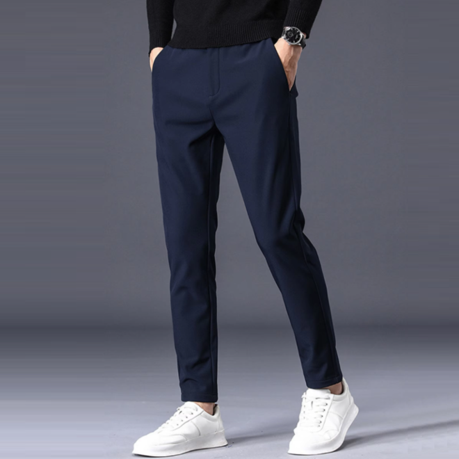 Stretchy Mens Formal Casual Elastic Waist Dress Pants