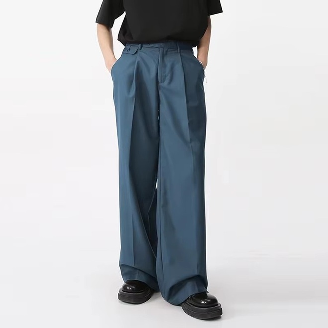 Mens Baggy Plus Size Breathable Suit Pants
