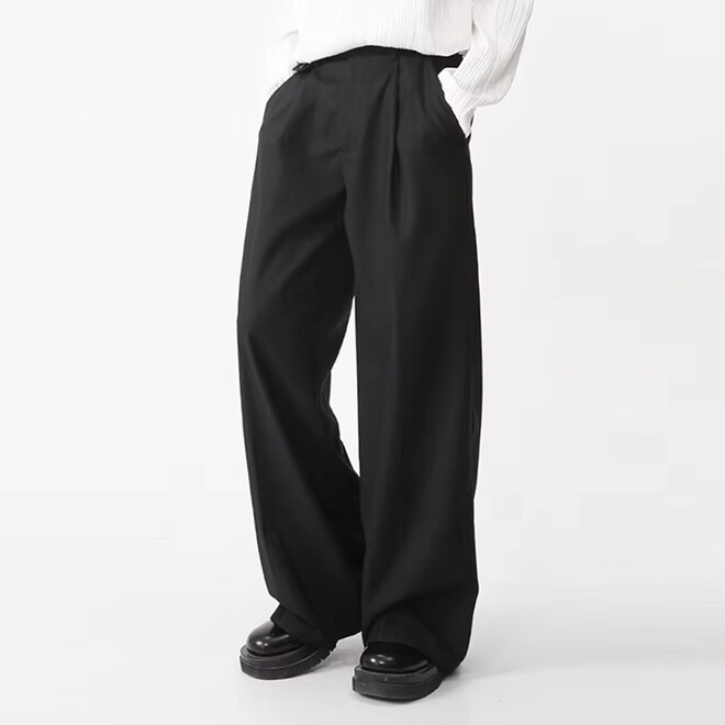 Mens Baggy Plus Size Breathable Suit Pants