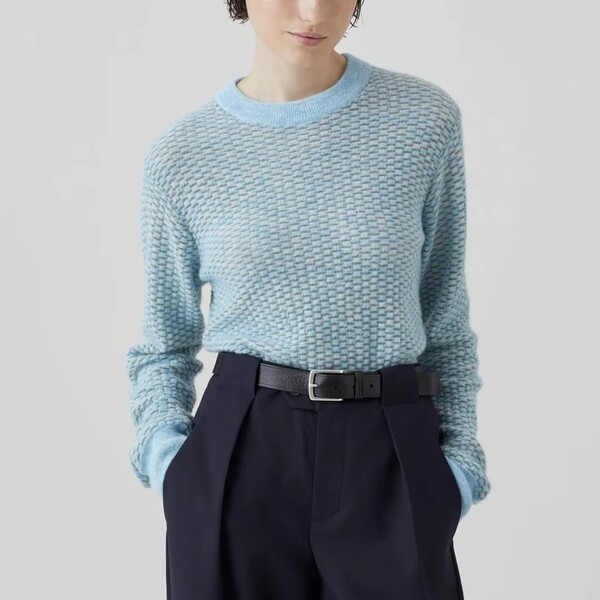 Womens Knitted Jacquard Pullover Knit Sweater