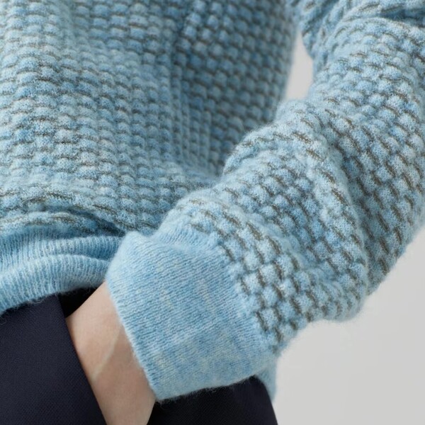 Womens Knitted Jacquard Pullover Knit Sweater